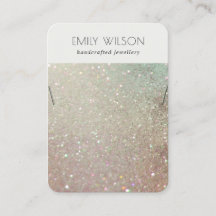 Green Pink Silver Sparkle Glitzer Necklace Display