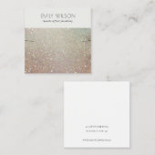 Green Pink Sparkle Glitzer Shiny Earring Display Quadratische Visitenkarte (Vorne/Hinten)