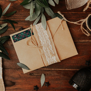 Green & Pink Tartan   Custom Monogram Christmas