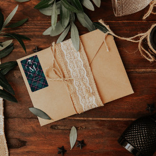 Green & Pink Tartan   Custom Monogram Christmas