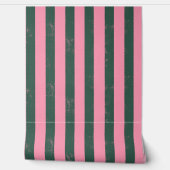 Green & Pink Vertical Stripe Tapete (Abrollen)