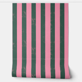 Green & Pink Vertical Stripe Tapete