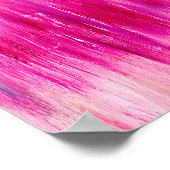 Green Pink Watercolor Art Modern Trendy Poster (Ecke)