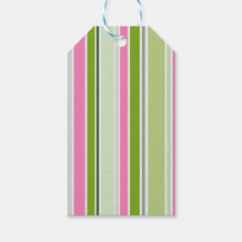 GREEN PINK WHITE STRIPES GESCHENKANHÄNGER