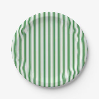 Green Pinstripe Pappteller