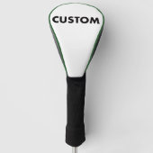 GREEN Piping Custom Golf Driver Headcover Blank (Vorderseite)