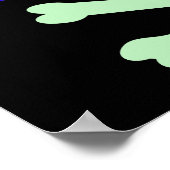 Green Pirate Skull Poster (Ecke)