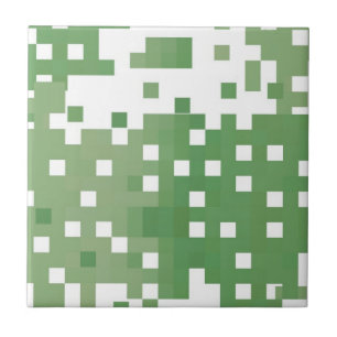 Green Pixel Pattern Fliese