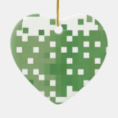 Green Pixel Pattern Keramikornament (Hinten)