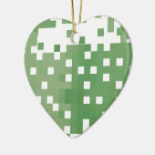 Green Pixel Pattern Keramikornament (Links)