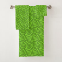 Green Pixel Pattern Retro 8-Bit Gaming
