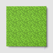 Green Pixel Pattern Retro 8-Bit Gaming Gästebuch (Rückseite)