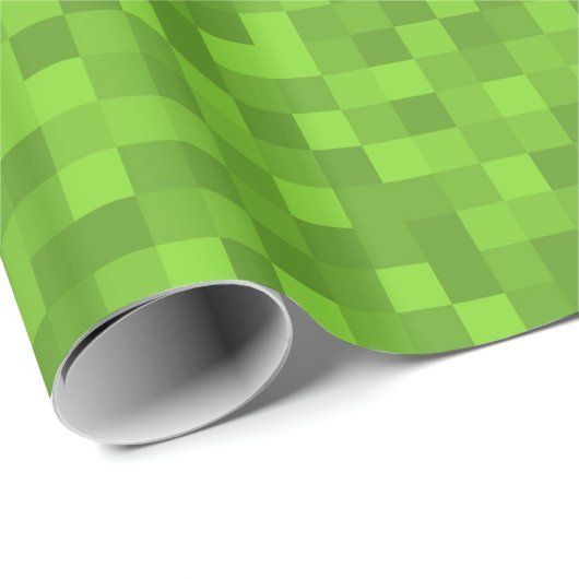 Green Pixel Pattern Retro 8-Bit Gaming Geschenkpapier (Rolleneckpunkt)