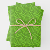 Green Pixel Pattern Retro 8-Bit Gaming Geschenkpapier Set (Beispiel)