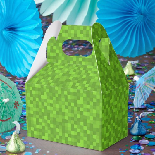 Green Pixel Pattern Retro 8-Bit Gaming Geschenkschachtel (Party)