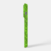 Green Pixel Pattern Retro 8-Bit Gaming iPhone Hülle (Linke Seite)