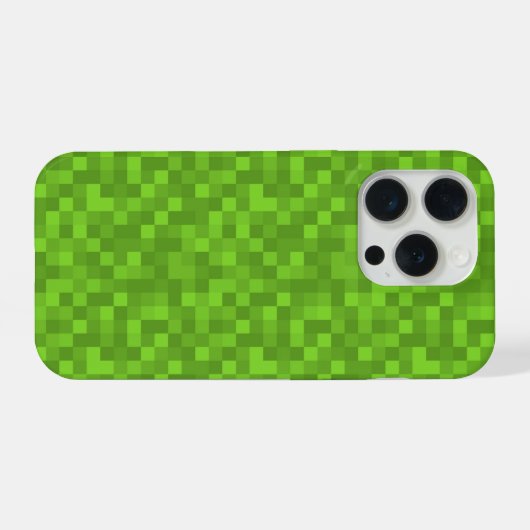 Green Pixel Pattern Retro 8-Bit Gaming iPhone Hülle (Rückseite (Horizontal))