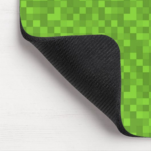 Green Pixel Pattern Retro 8-Bit Gaming Mousepad (Ecke)