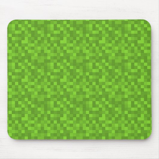 Green Pixel Pattern Retro 8-Bit Gaming Mousepad (Vorne)
