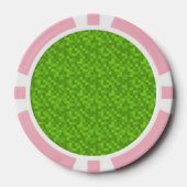Green Pixel Pattern Retro 8-Bit Gaming Pokerchips (Vorderseite)