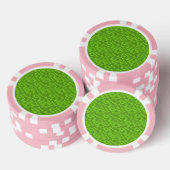 Green Pixel Pattern Retro 8-Bit Gaming Pokerchips (Stapel)