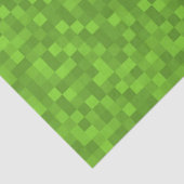 Green Pixel Pattern Retro 8-Bit Gaming Seidenpapier (Detail)