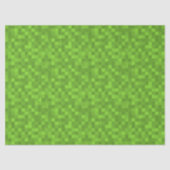 Green Pixel Pattern Retro 8-Bit Gaming Seidenpapier (Vorderseite)