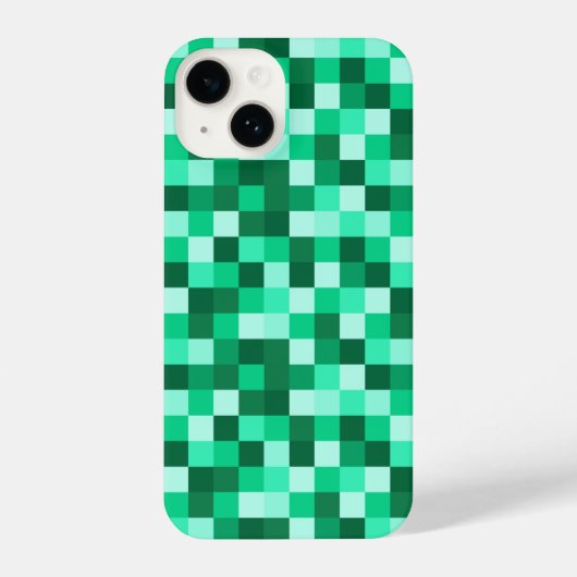 Green Pixels Cell Phone Case Minecraft Print iPhone Hülle (Rückseite)
