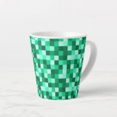 Green Pixels Micraft Inspired Mug Cup Milchtasse (Rechte Ecke)