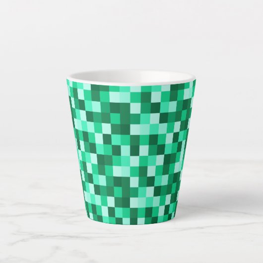 Green Pixels Micraft Inspired Mug Cup Milchtasse (Vorderseite)