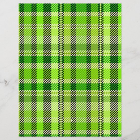 Green Plaid Bulk Scrapbook Paper Pages Flyer (Vorne)