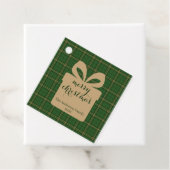 Green Plaid Christmas Festive Pattern - Geschenkanhänger (Beispiel)