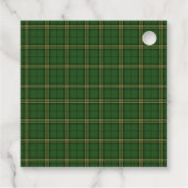 Green Plaid Christmas Festive Pattern - Geschenkanhänger (Rückseite)