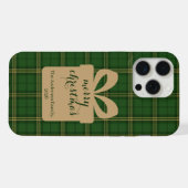 Green Plaid Christmas Festive Pattern - iPhone Hülle (Rückseite (Horizontal))