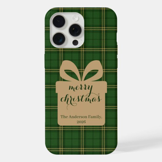 Green Plaid Christmas Festive Pattern - iPhone Hülle (Rückseite)