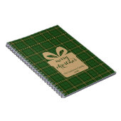 Green Plaid Christmas Festive Pattern - Notizblock (Rechte Seite)