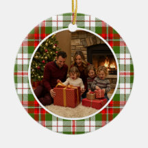 Green Plaid Family Christmas
