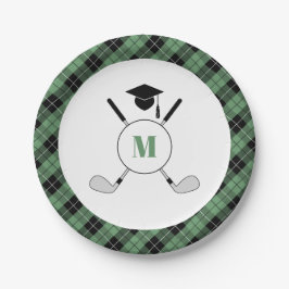Green Plaid Golf Themed Graduation Party Pappteller