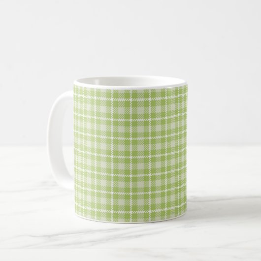 Green Plaid Mug Kaffeetasse (Vorderseite Links)