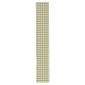Green Plaid Pattern Table Runner Großer Tischläufer (Vorderseite)