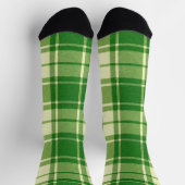 Green Plaid St. Patrick's Day  Socken (Oben)