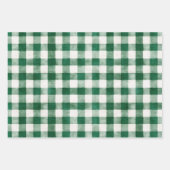 Green Plaid Stripes Pine Cone Ornament Christmas Geschenkpapier Set (Vorderseite 3)