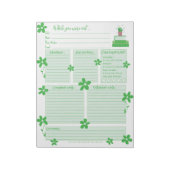 Green Plant and Books Substitute Report Notepad Notizblock (Rotiert)