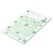 Green Plant and Books Substitute Report Notepad Notizblock (angewinkelt)