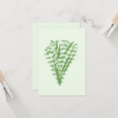 Green plant in the shape of a bouquet. karte (Vorderseite/Rückseite Beispiel)
