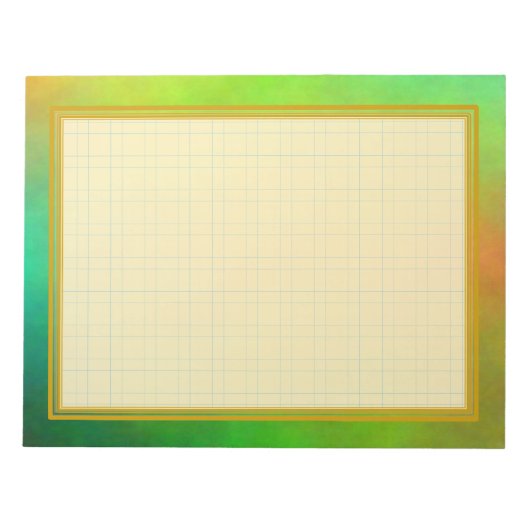Green Plasma-Gitter 8.5x11 Note Pad Notizblock (Vorderseite)