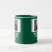 Green Player Name Number Team Photo Zweifarbige Tasse (Mittel)