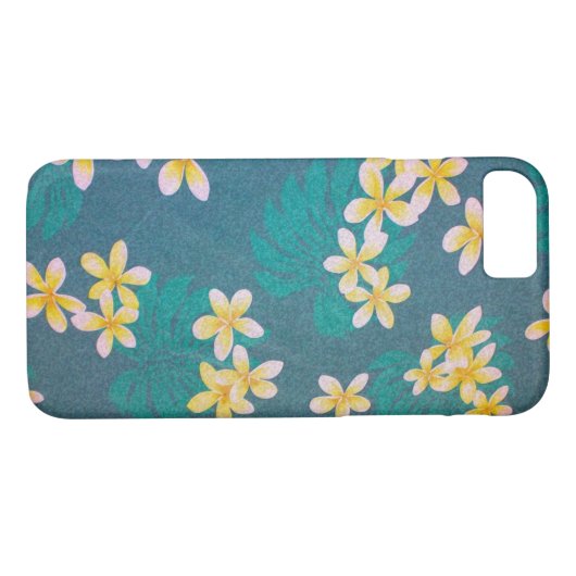 Green Plumeria Hawaii Case-Mate iPhone Hülle (Rückseite (Horizontal))