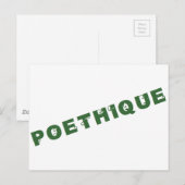 Green Poethiethiethiethiethiethiethiethiethiethiet Postkarte (Vorne/Hinten)