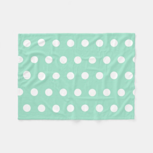 Green Poka Dots Fleecedecke (Vorderseite (Horizontal))